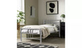 Home Atlas Single Metal Bed Frame - Silver