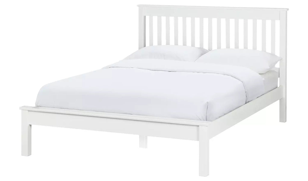 Home Aspley Small Double Wooden Bed Frame - White