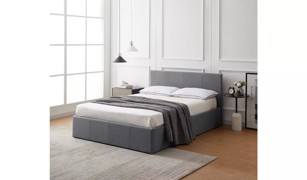 Home Heathdon Double End Lift Ottoman Bed - Grey