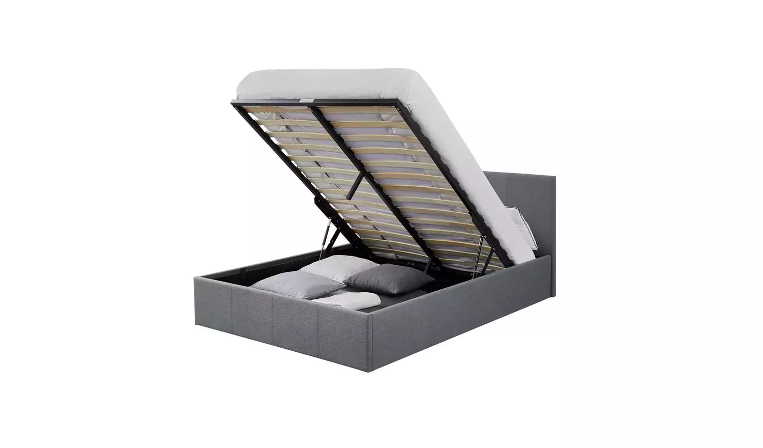 Home Heathdon Double End Lift Ottoman Bed - Grey